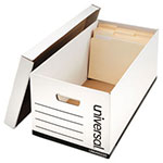 Universal Medium-Duty Easy Assembly Storage Box, Letter Files, White, 12/Carton view 2