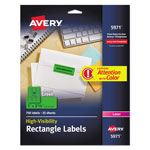 Avery High-Visibility Permanent Laser ID Labels, 1 x 2 5/8, Neon Green, 750/Pack orginal image