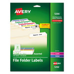Avery Permanent TrueBlock File Folder Labels with Sure Feed Technology, 0.66 x 3.44, White, 30/Sheet, 25 Sheets/Pack orginal image