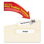 Avery Permanent TrueBlock File Folder Labels with Sure Feed Technology, 0.66 x 3.44, White, 30/Sheet, 60 Sheets/Box orginal image