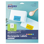 Avery Printable Color Labels with Sure Feed and Easy Peel, 2 x 2.63, Assorted Colors, 15/Sheet, 10 Sheets/Pack orginal image
