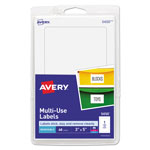Avery Removable Multi-Use Labels, Inkjet/Laser Printers, 3 x 5, White, 40/Pack orginal image