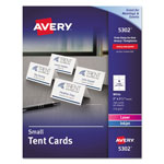 Avery Small Tent Card, White, 2 x 3 1/2, 4 Cards/Sheet, 160/Box orginal image