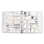 C-Line Tabbed Business Card Binder Pages, 20 Cards Per Letter Page, Clear, 5 Pages orginal image