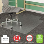 Deflecto SuperMat Frequent Use Chair Mat for Medium Pile Carpet, 45 x 53, Wide Lipped, Clear orginal image