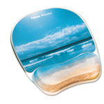 Fellowes Photo Gel Mouse Pad with Wrist Rest with Microban Protection, 7.87 x 9.25, Sandy Beach Design orginal image