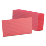 Oxford Ruled Index Cards, 3 x 5, Cherry, 100/Pack orginal image