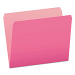 Pendaflex Colored File Folders, Straight Tab, Letter Size, Pink/Light Pink, 100/Box orginal image