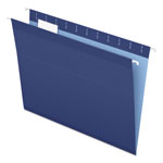 Pendaflex Colored Reinforced Hanging Folders, Letter Size, 1/5-Cut Tab, Navy, 25/Box orginal image