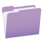 Pendaflex Double-Ply Reinforced Top Tab Colored File Folders, 1/3-Cut Tabs, Letter Size, Lavender, 100/Box orginal image