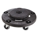 Rubbermaid Brute Waste Container Dolly, 350lb Capacity, 18dia x 6-5/8h, Black orginal image