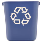 Rubbermaid Deskside Recycling Container, Small, 13.63 qt, Plastic, Blue orginal image