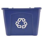 Rubbermaid Stacking Recycle Bin, 14 gal, Polyethylene, Blue orginal image