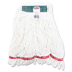 Rubbermaid Web Foot Shrinkless Looped-End Wet Mop Head, Cotton/Synthetic, Medium, White orginal image