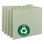 Smead 100% Recycled Daily Top Tab File Guide Set, 1/5-Cut Top Tab, 1 to 31, 8.5 x 11, Green, 31/Set orginal image