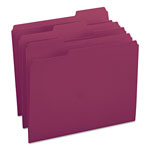 Smead Colored File Folders, 1/3-Cut Tabs, Letter Size, Maroon, 100/Box orginal image