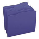 Smead Colored File Folders, 1/3-Cut Tabs, Letter Size, Navy Blue, 100/Box orginal image