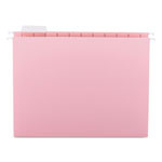 Smead Colored Hanging File Folders, Letter Size, 1/5-Cut Tab, Pink, 25/Box orginal image