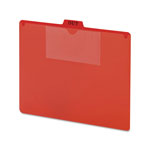 Smead Poly Out Guide, Two-Pocket Style, 1/5-Cut Top Tab, Out, 8.5 x 11, Red, 50/Box orginal image