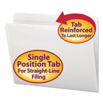 Smead Reinforced Top Tab Colored File Folders, Straight Tab, Letter Size, White, 100/Box orginal image