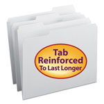 Smead Reinforced Top Tab Colored File Folders, 1/3-Cut Tabs, Letter Size, White, 100/Box orginal image