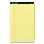 TOPS Docket Ruled Perforated Pads, Wide/Legal Rule, 50 Canary-Yellow 8.5 x 14 Sheets, 12/Pack orginal image