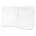 Universal Laminated Two-Pocket Portfolios, Cardboard Paper, 100-Sheet Capacity, 11 x 8.5, White, 25/Box orginal image
