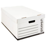 Universal Medium-Duty Easy Assembly Storage Box, Legal Files, White, 12/Carton orginal image
