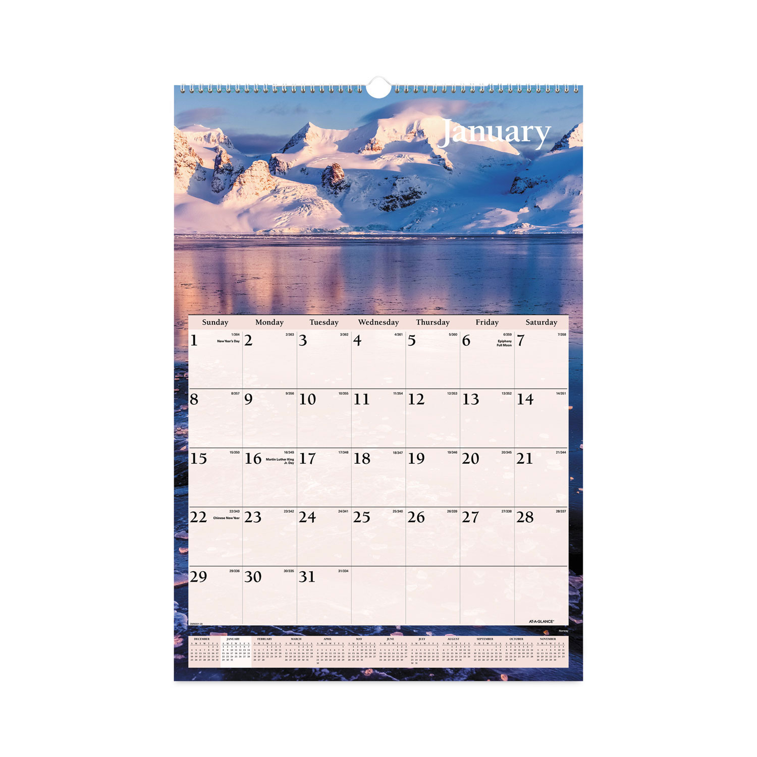 Acco AtAGlance Scenic Monthly Wall Calendar Scenic Landscape
