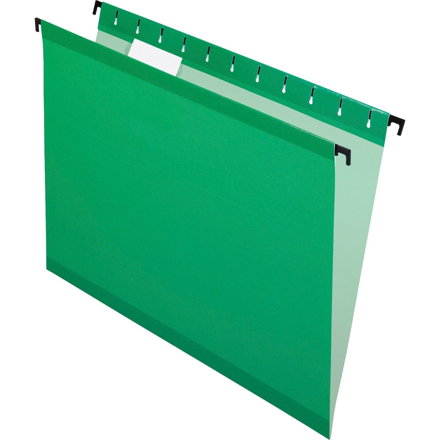 green hanging file folders