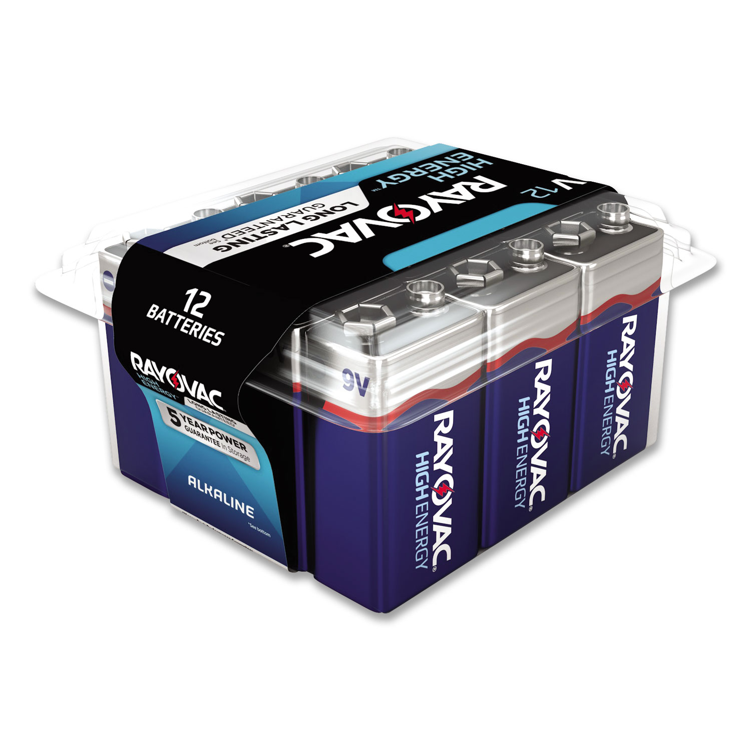 Rayovac Alkaline 9v Batteries 12pack Raya160412ppj