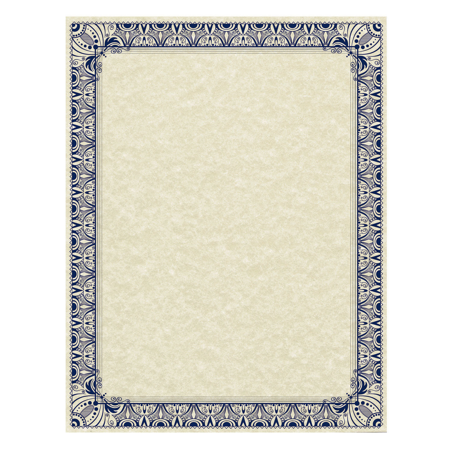 Southworth Parchment Certificates Retro 8 1/2 x 11 Ivory w/ Blue