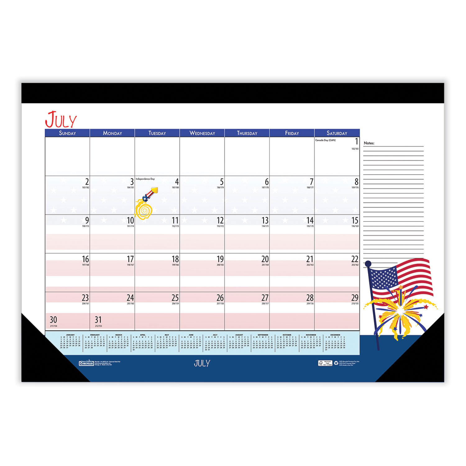 House Of Doolittle Recycled Academic Year Desk Pad Calendar